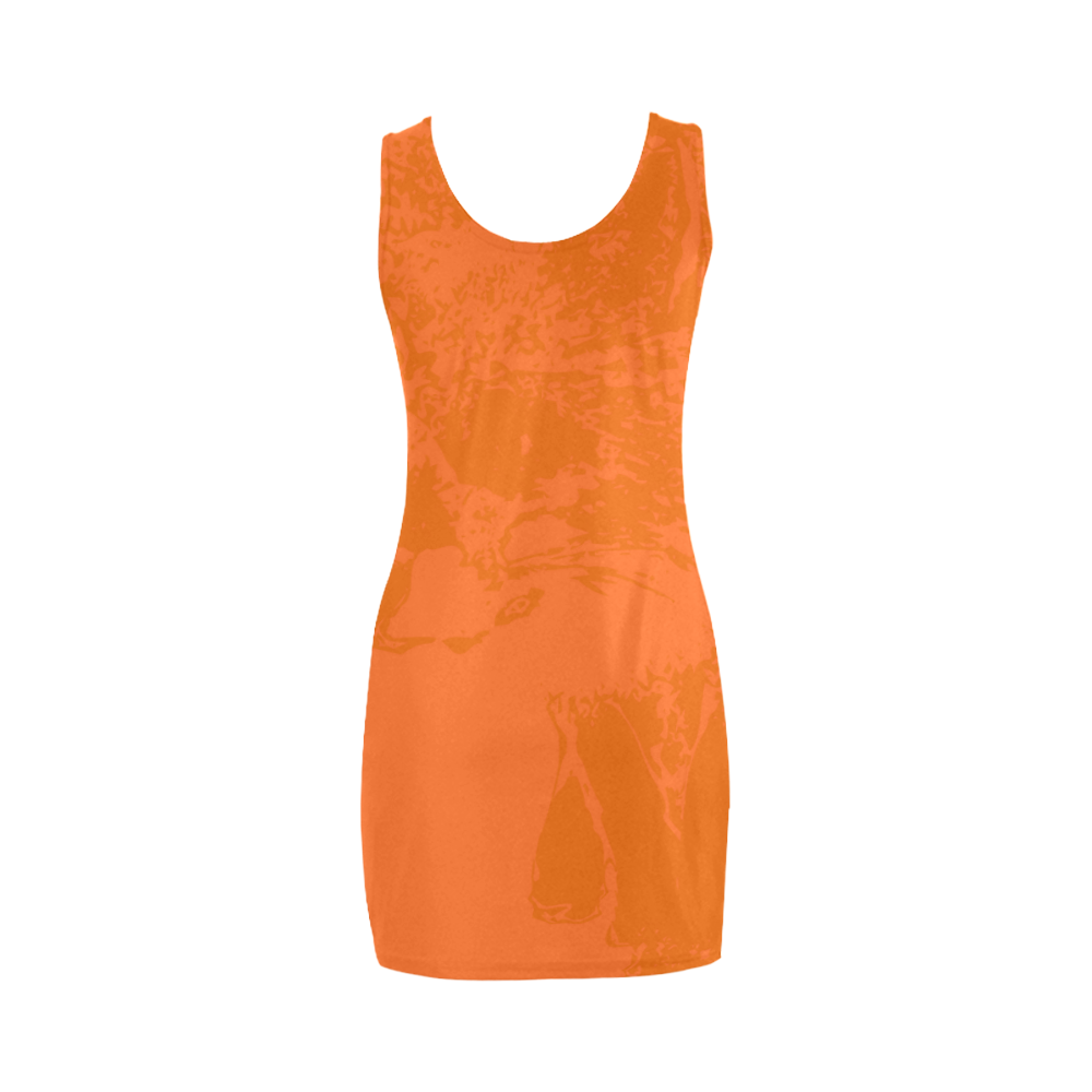 Fox grunge rust color VAS2 Medea Vest Dress (Model D06)