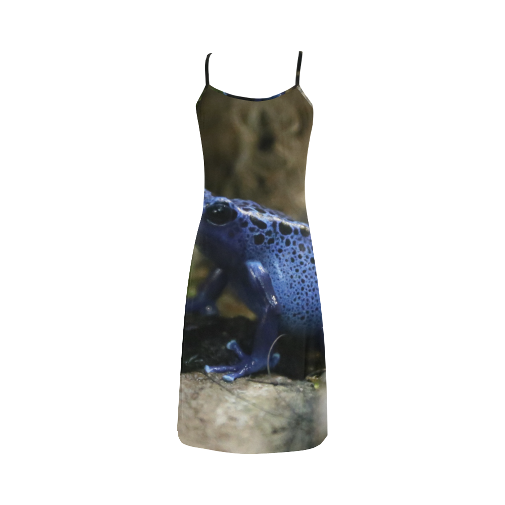 Blue Poison Arrow Frog Alcestis Slip Dress (Model D05)