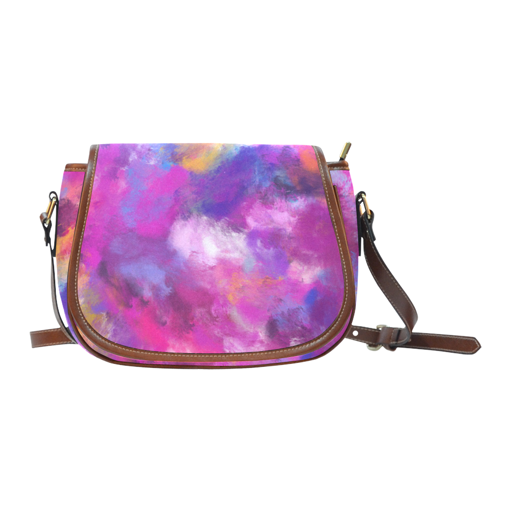 Color Storm Oil Painting Saddle Bag/Large (Model 1649)