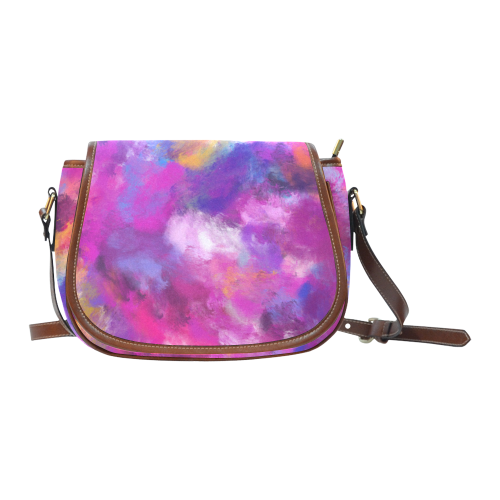 Color Storm Oil Painting Saddle Bag/Large (Model 1649)