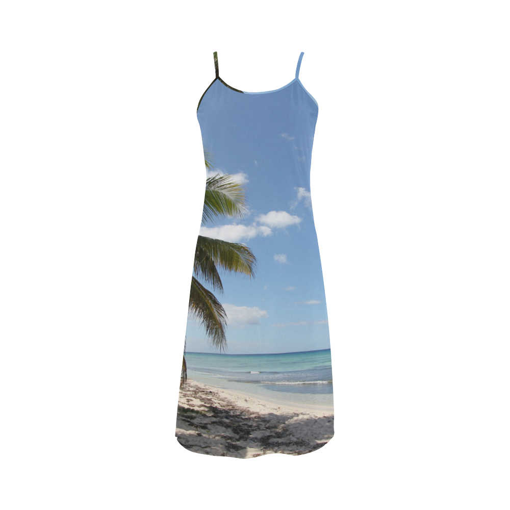 Isla Saona Caribbean Paradise Beach Alcestis Slip Dress (Model D05)