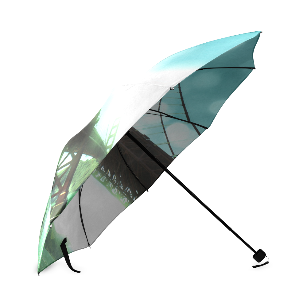 Green Bokeh Golden Gate Bridge Foldable Umbrella (Model U01)