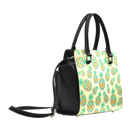 Pineapple Pastel Colors Pattern Classic Shoulder Handbag (Model 1653)