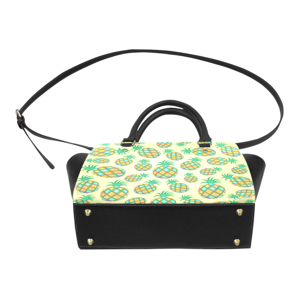 Pineapple Pastel Colors Pattern Classic Shoulder Handbag (Model 1653)