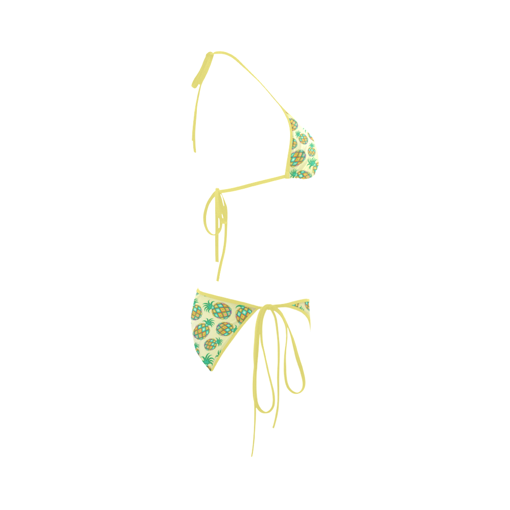 Pineapple Pastel Colors Pattern Custom Bikini Swimsuit