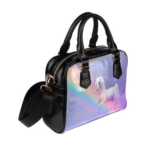 Unicorn and Rainbow Shoulder Handbag (Model 1634)