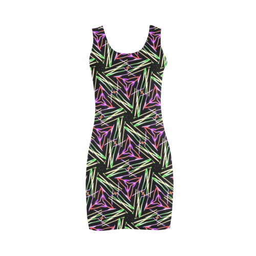 funny doodle pattern 01 Medea Vest Dress (Model D06)