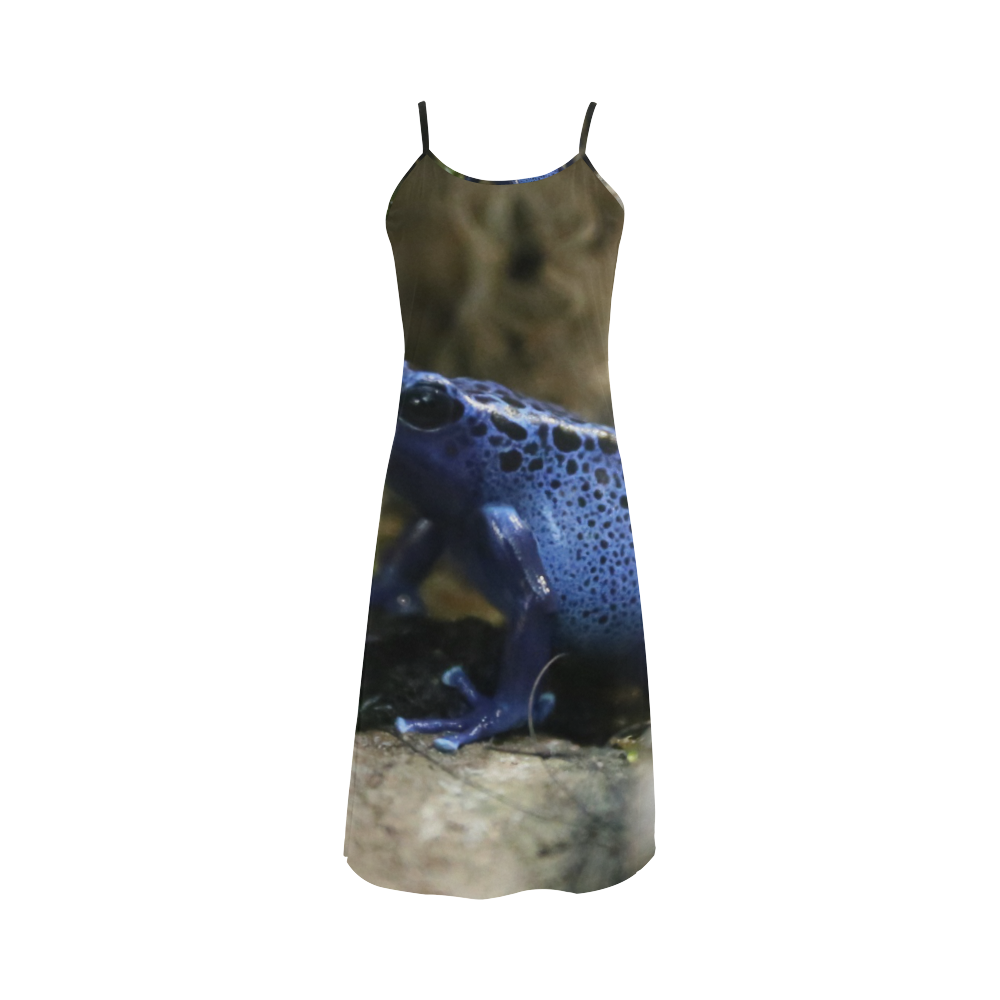 Blue Poison Arrow Frog Alcestis Slip Dress (Model D05)