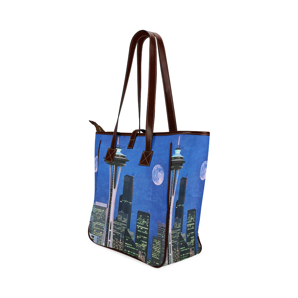 Seattle Space Needle Watercolor Classic Tote Bag (Model 1644)