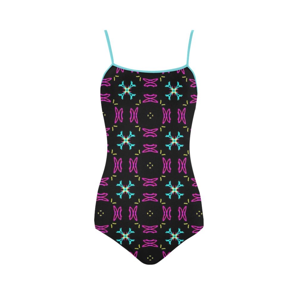 funny doodle pattern 04 Strap Swimsuit ( Model S05)