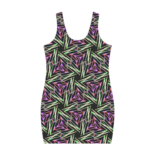 funny doodle pattern 01 Medea Vest Dress (Model D06)