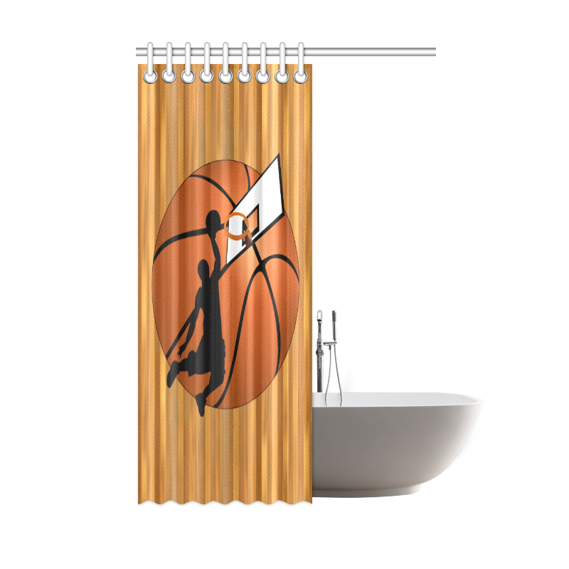 Slam Dunk Basketball Player Shower Curtain 48"x72"