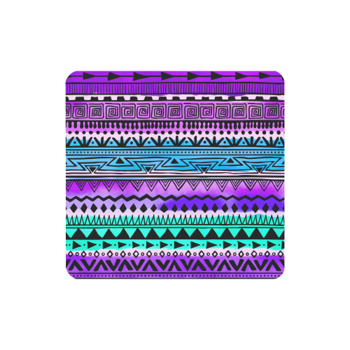 Purple Teal Tribal Pattern Women's Clutch Wallet (Model 1637)