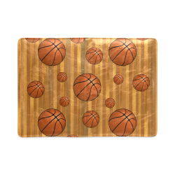 Basketballs with Wood Background Custom NoteBook A5