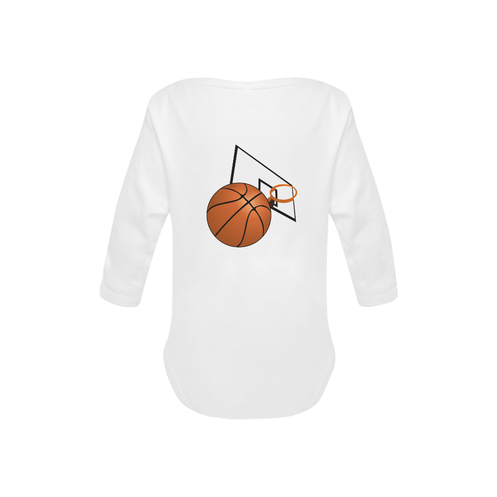 Basketball And Hoop Baby Powder Organic Long Sleeve One Piece (Model T27)