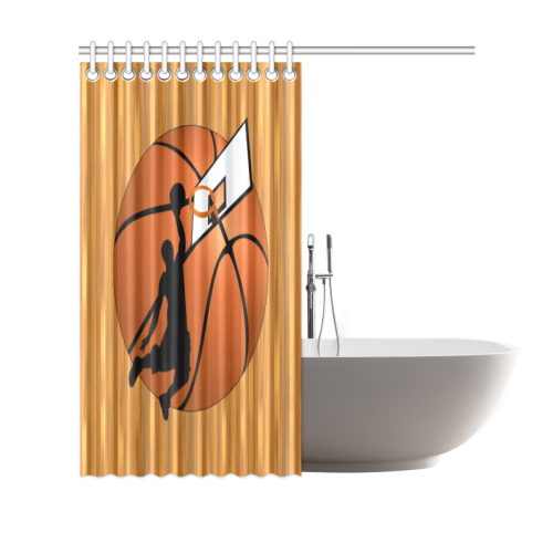 Slam Dunk Basketball Player Shower Curtain 69"x70"