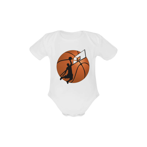 Slam Dunk Basketball Player Baby Powder Organic Short Sleeve One Piece (Model T28)