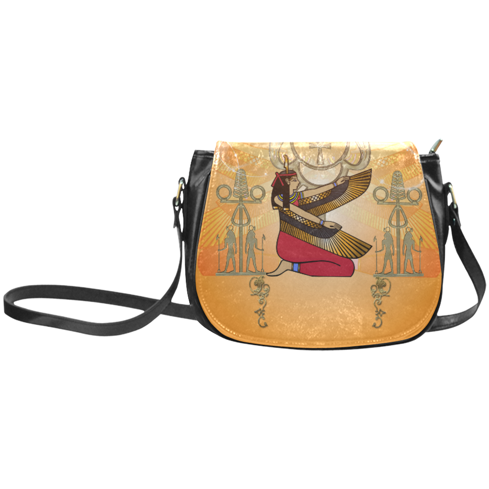 Beautiful Isis with egyptian sign Classic Saddle Bag/Small (Model 1648)