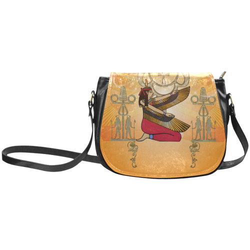 Beautiful Isis with egyptian sign Classic Saddle Bag/Small (Model 1648)