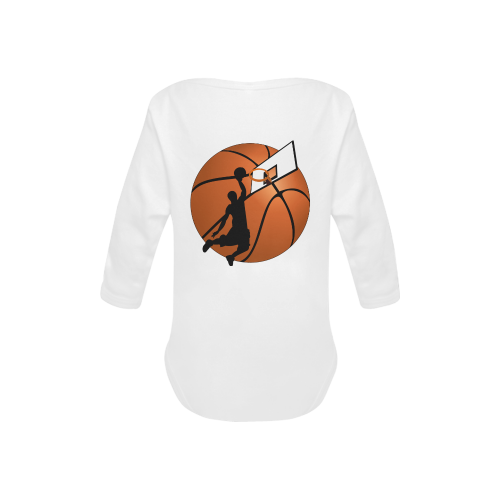 Slam Dunk Basketball Player Baby Powder Organic Long Sleeve One Piece (Model T27)
