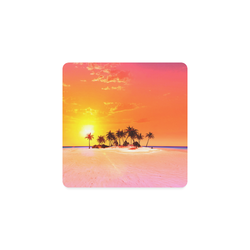 Wonderful sunset in soft colors Square Coaster