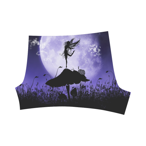 A beautiful fairy dancing on a mushroom silhouette Briseis Skinny Shorts (Model L04)
