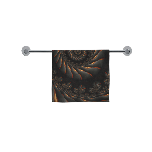 Decorative Black Spiral Fractal Custom Towel 16"x28"
