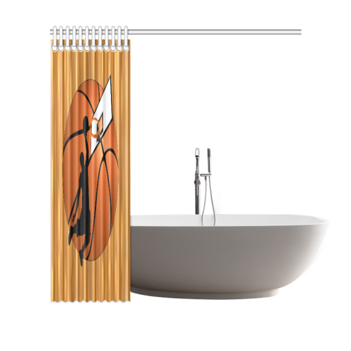 Slam Dunk Basketball Player Shower Curtain 69"x70"