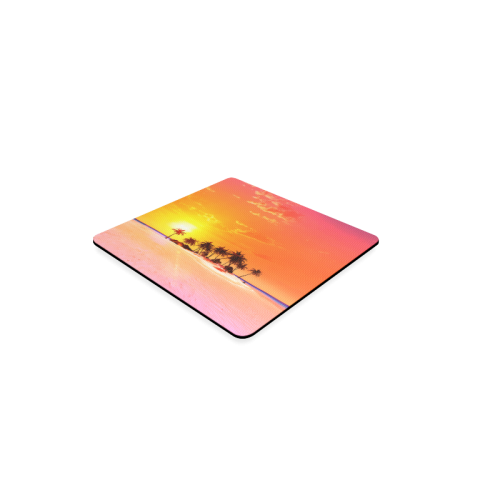 Wonderful sunset in soft colors Square Coaster