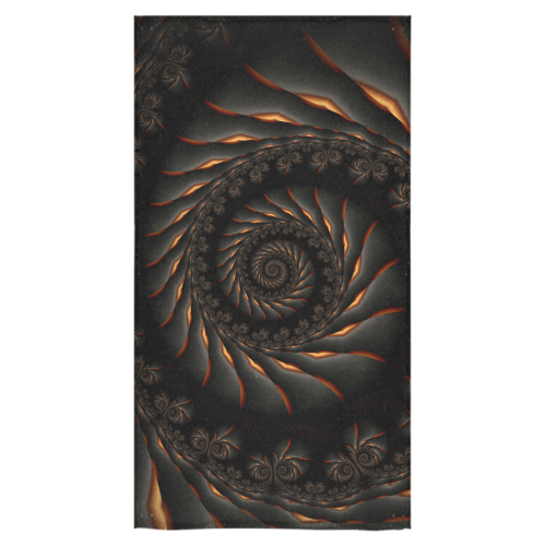 Decorative Black Spiral Fractal Bath Towel 30"x56"