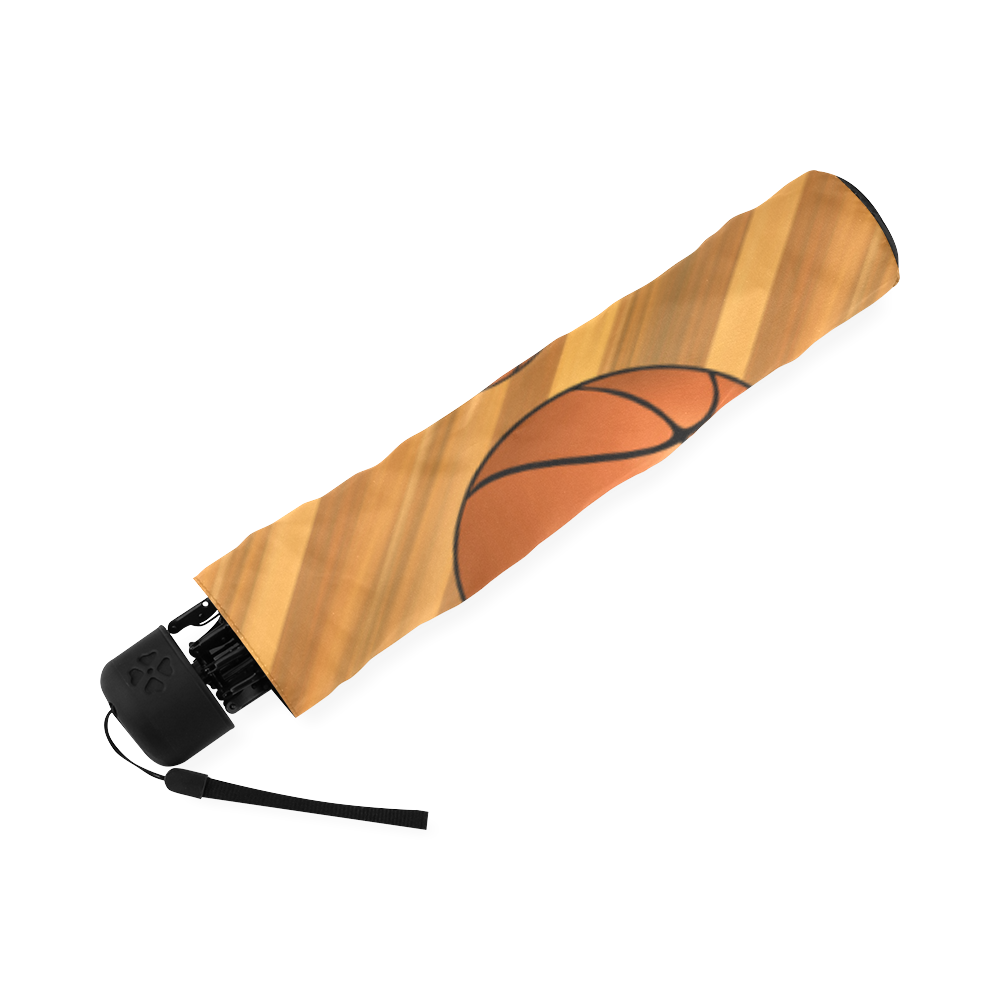Basketballs with Wood Background Foldable Umbrella (Model U01)