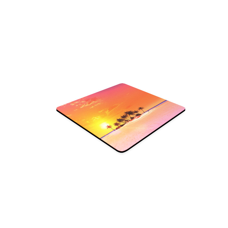 Wonderful sunset in soft colors Square Coaster