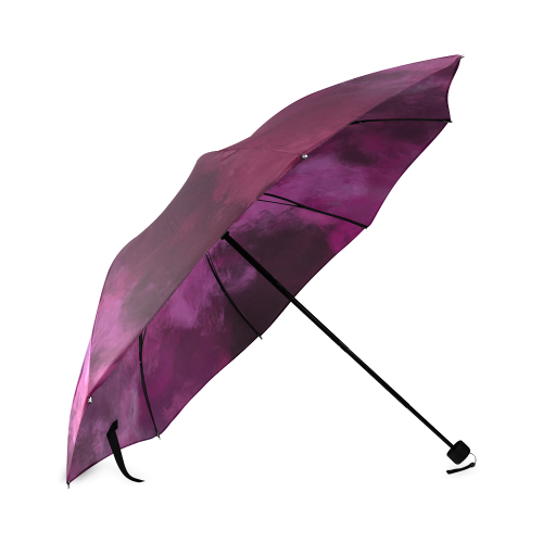 Magenta Storm Oil Painting Foldable Umbrella (Model U01)