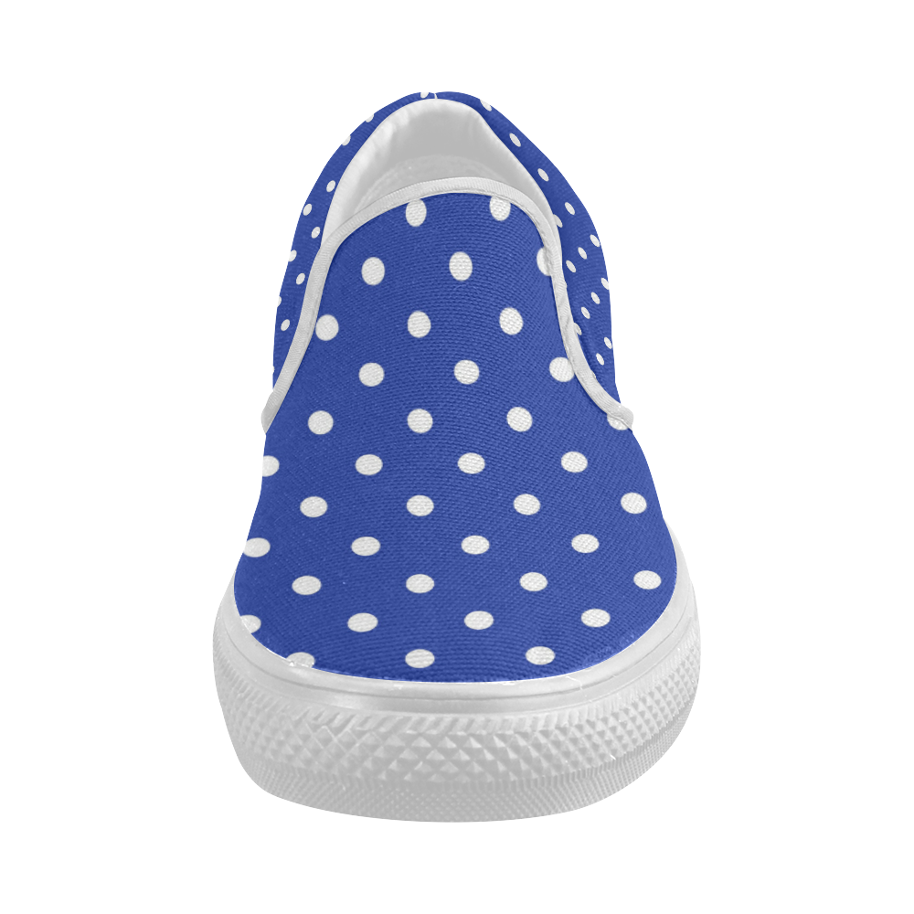 polkadots20160610 Women's Slip-on Canvas Shoes (Model 019)