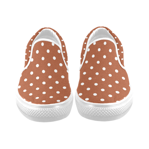 polkadots20160603 Women's Unusual Slip-on Canvas Shoes (Model 019)