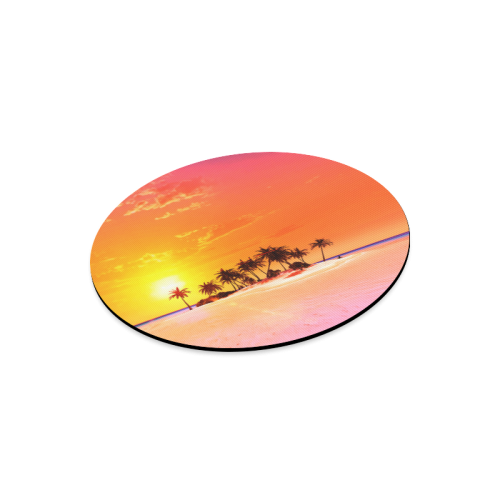 Wonderful sunset in soft colors Round Mousepad