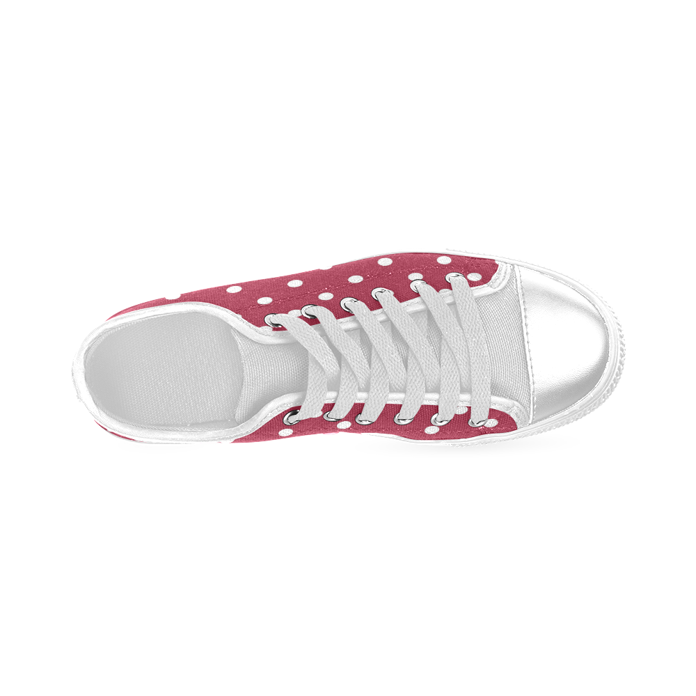 polkadots20160602 Women's Classic Canvas Shoes (Model 018)
