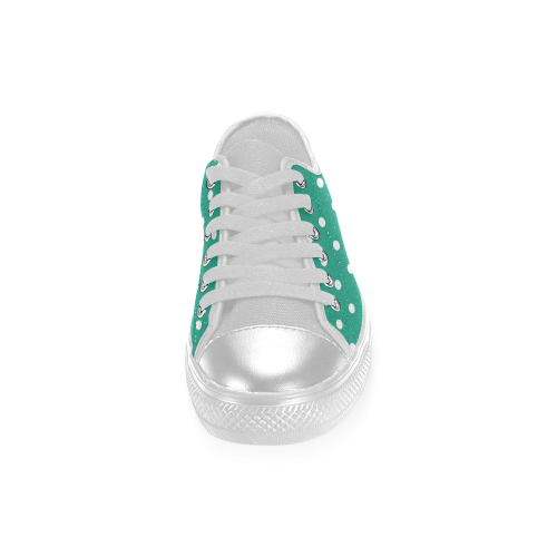 polkadots20160608 Women's Classic Canvas Shoes (Model 018)