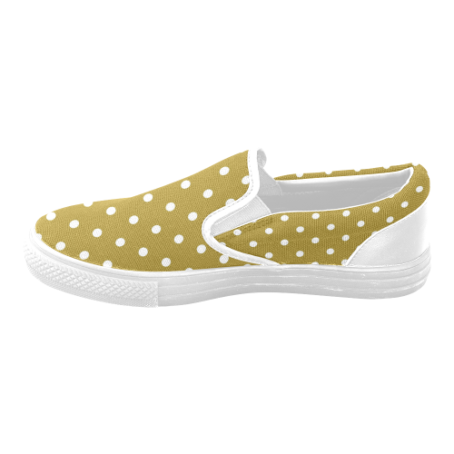 polkadots20160604 Women's Unusual Slip-on Canvas Shoes (Model 019)