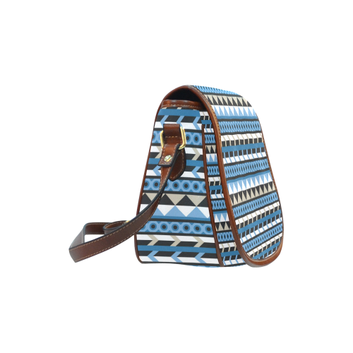 Geometric Pattern Saddle Bag/Small (Model 1649) Full Customization