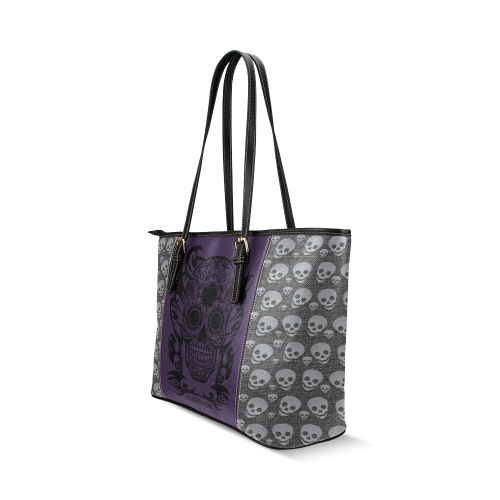 SKULLS LUXURY Leather Tote Bag/Small (Model 1640)