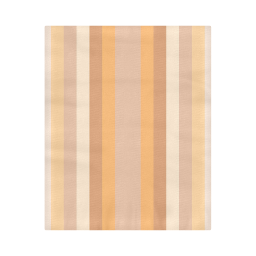 Vertical Peach Gradient Stripes Duvet Cover 86"x70" ( All-over-print)