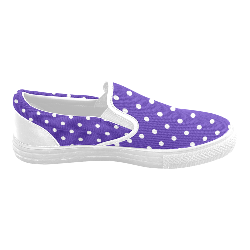 polkadots20160611 Women's Unusual Slip-on Canvas Shoes (Model 019)