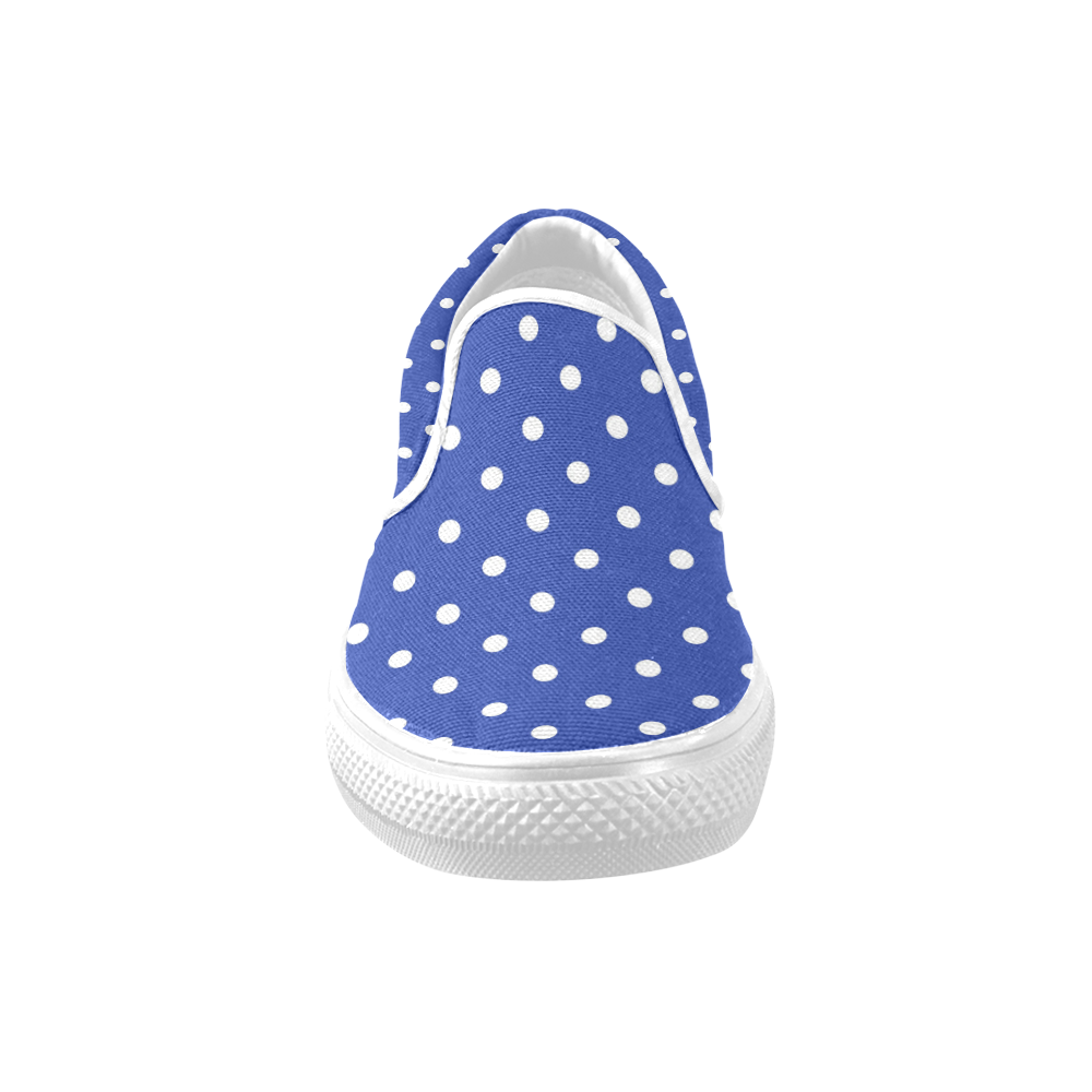 polkadots20160610 Women's Unusual Slip-on Canvas Shoes (Model 019)