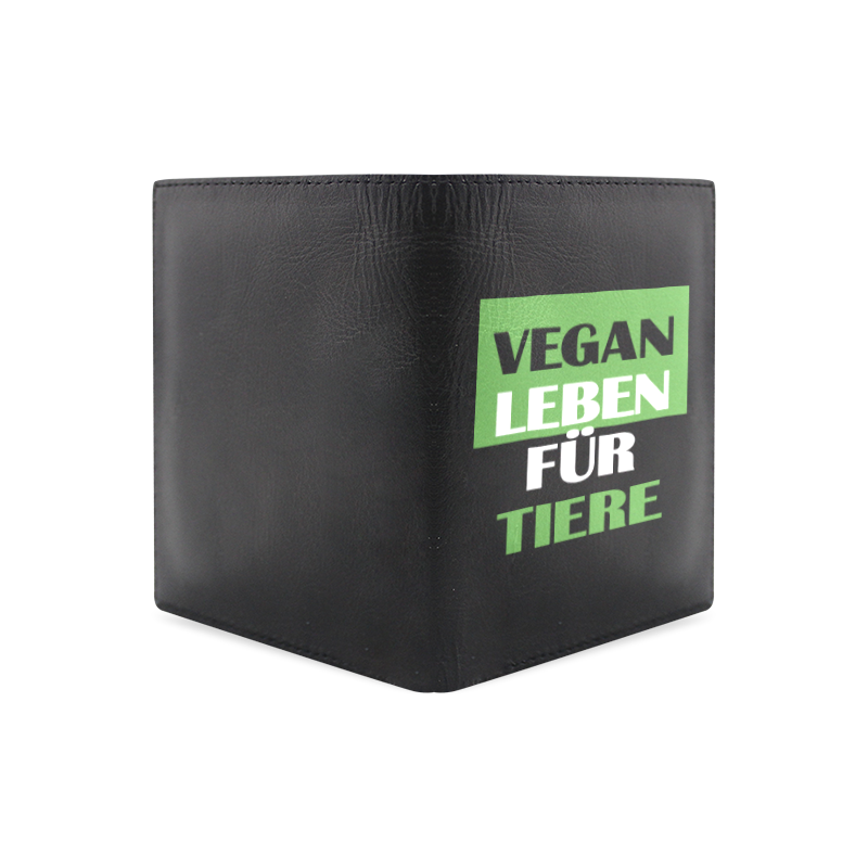 VEGAN FÜR TIERE Men's Leather Wallet (Model 1612)