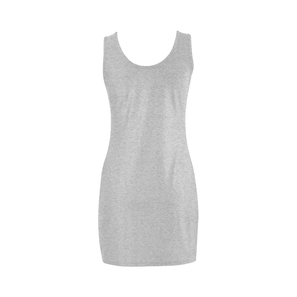 Grey random grain motion blur VAS2 Medea Vest Dress (Model D06)