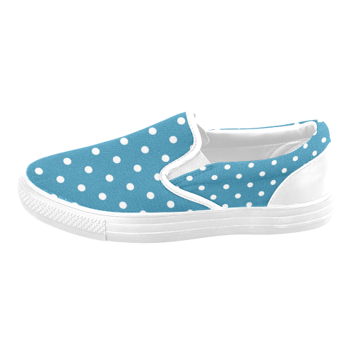 polkadots20160609 Women's Unusual Slip-on Canvas Shoes (Model 019)
