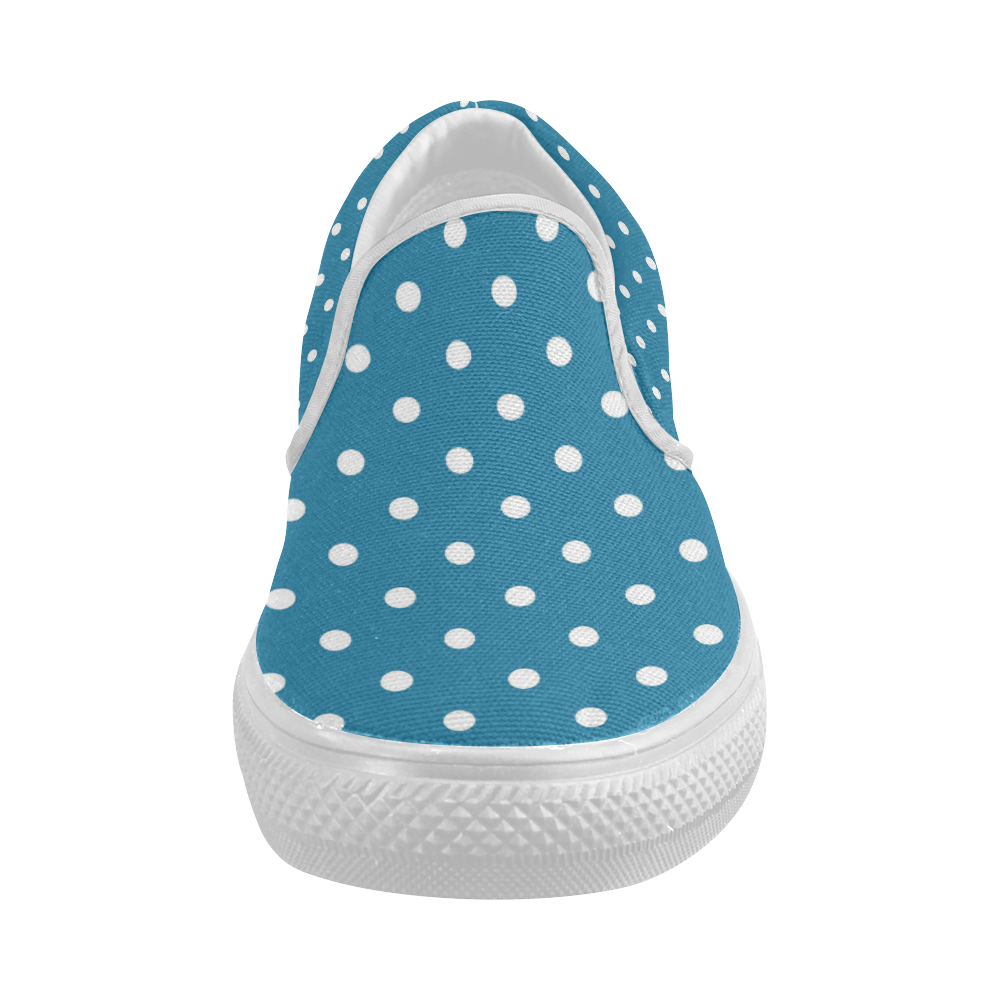 polkadots20160609 Women's Slip-on Canvas Shoes (Model 019)