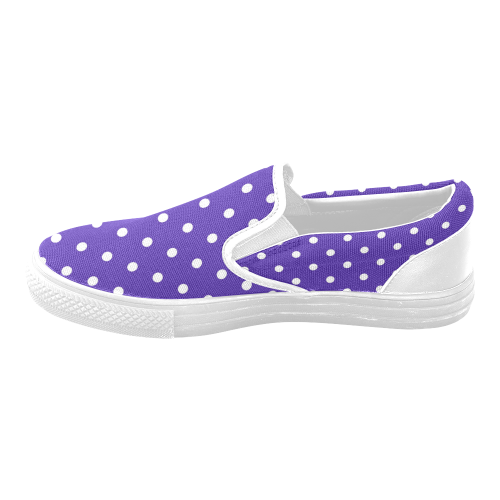 polkadots20160611 Women's Unusual Slip-on Canvas Shoes (Model 019)
