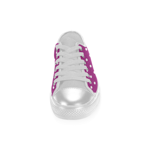 polkadots20160601 Women's Classic Canvas Shoes (Model 018)